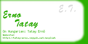 erno tatay business card